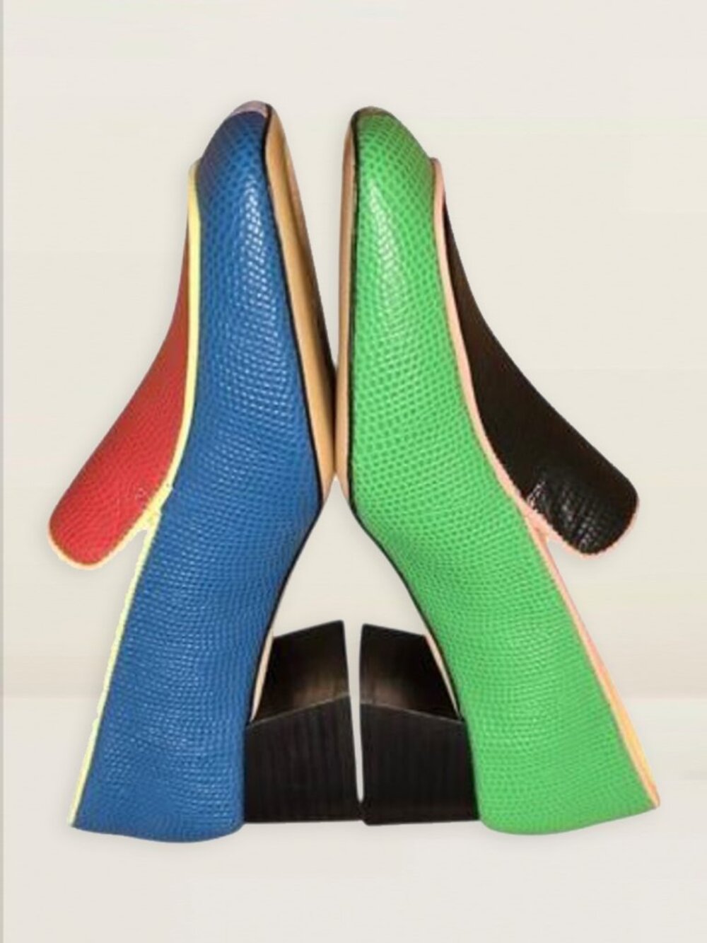 CHARLOTTE STONE Multicolored London Loafer Pumps  *DISCONTINUED* - Size 10 - Picture 2 of 7